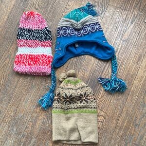 Colorful Knitted Kids Beanie Set